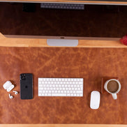 Anpassbare Schreibtischunterlage aus echtem Leder