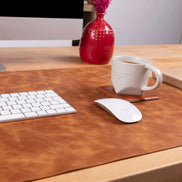 Anpassbare Schreibtischunterlage aus echtem Leder