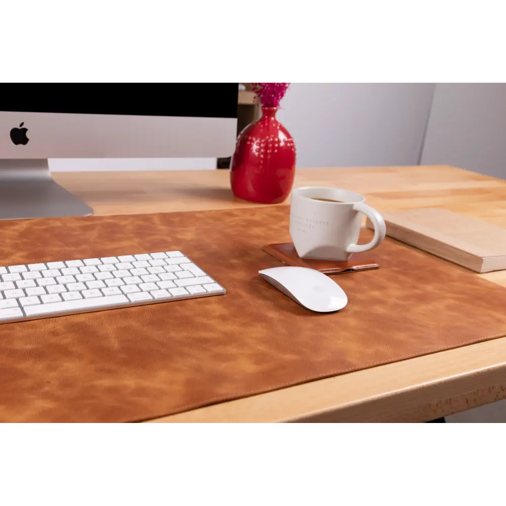 Genuine Leather Desk Mat 37x80