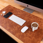 Anpassbare Schreibtischunterlage aus echtem Leder