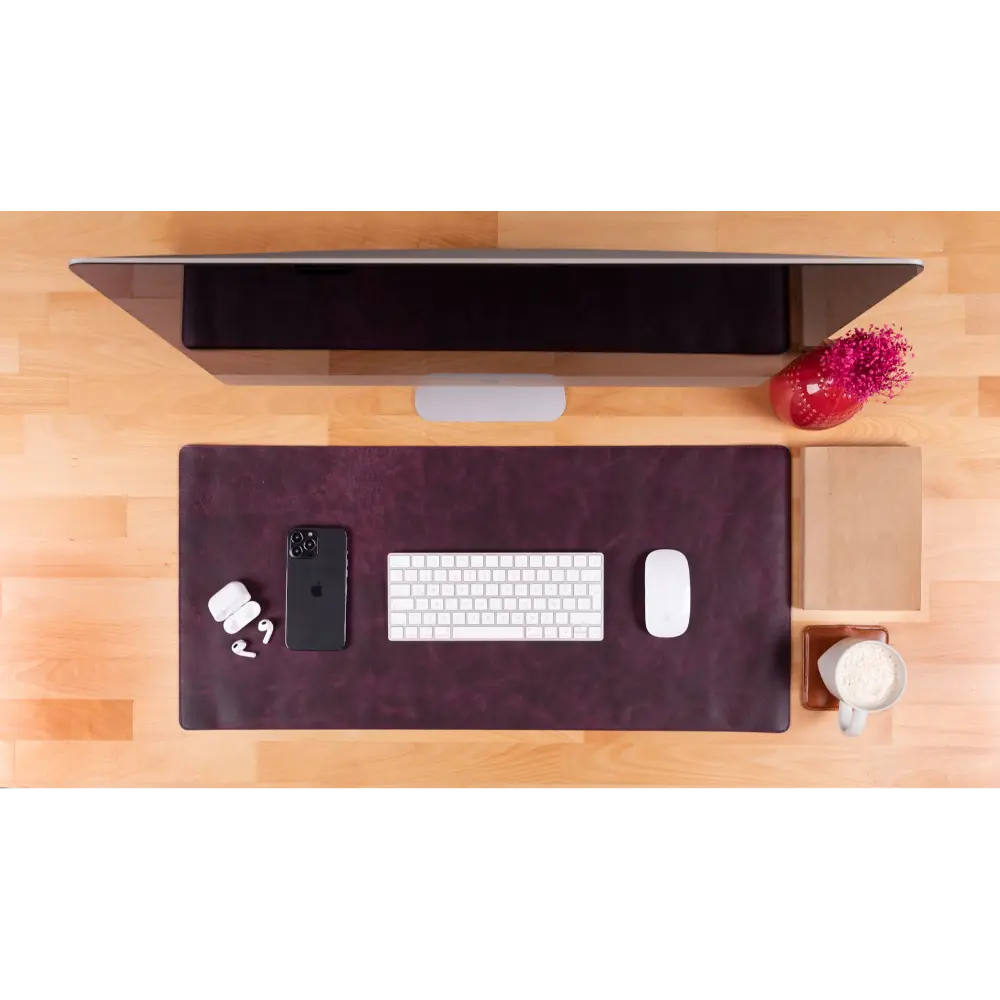 Genuine Leather Desk Mat 37x80