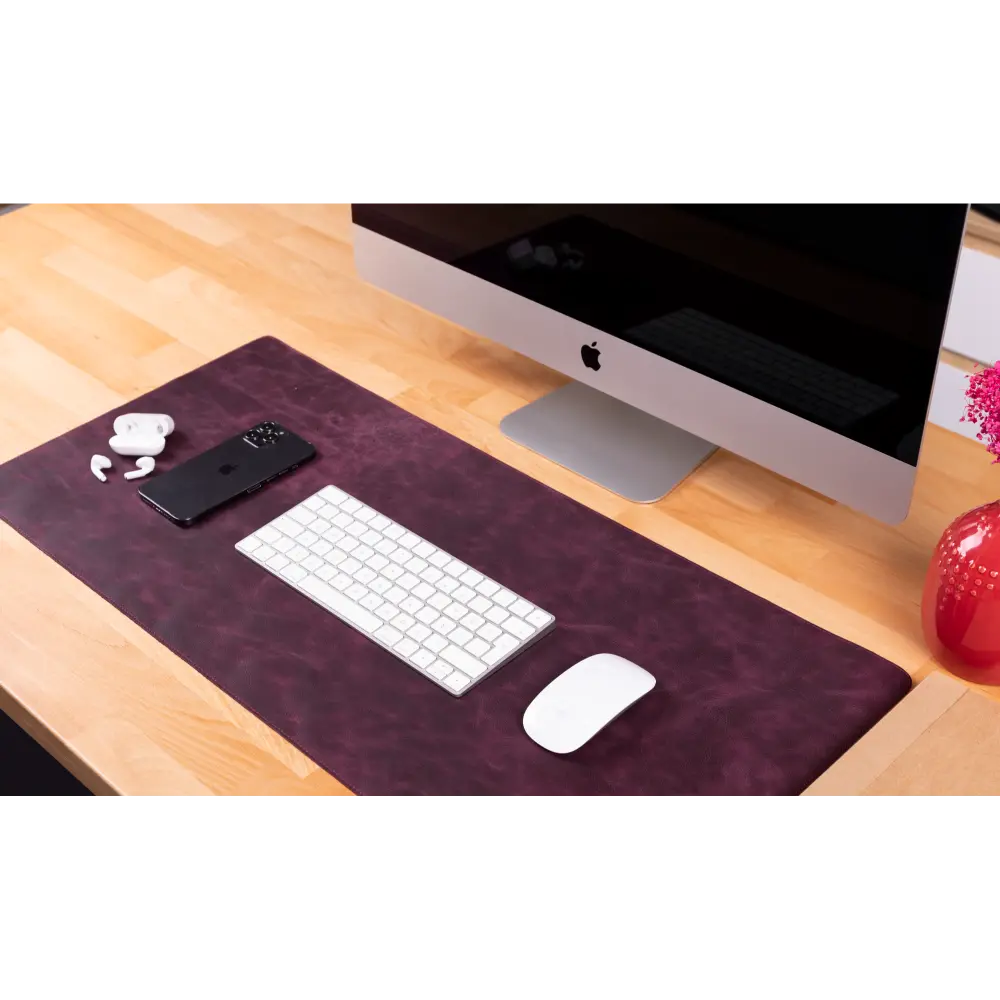 Genuine Leather Desk Mat 37x80