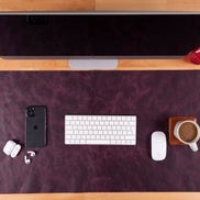 Anpassbare Schreibtischunterlage aus echtem Leder