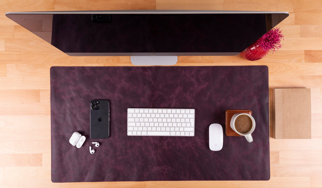 Customizable Genuine Leather Desk Mat