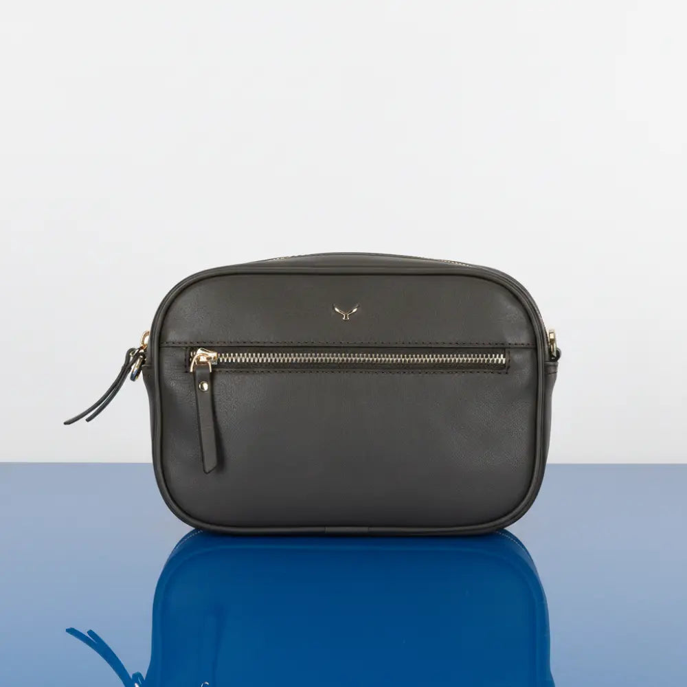 Smaragdgrüne Leder-Damentasche