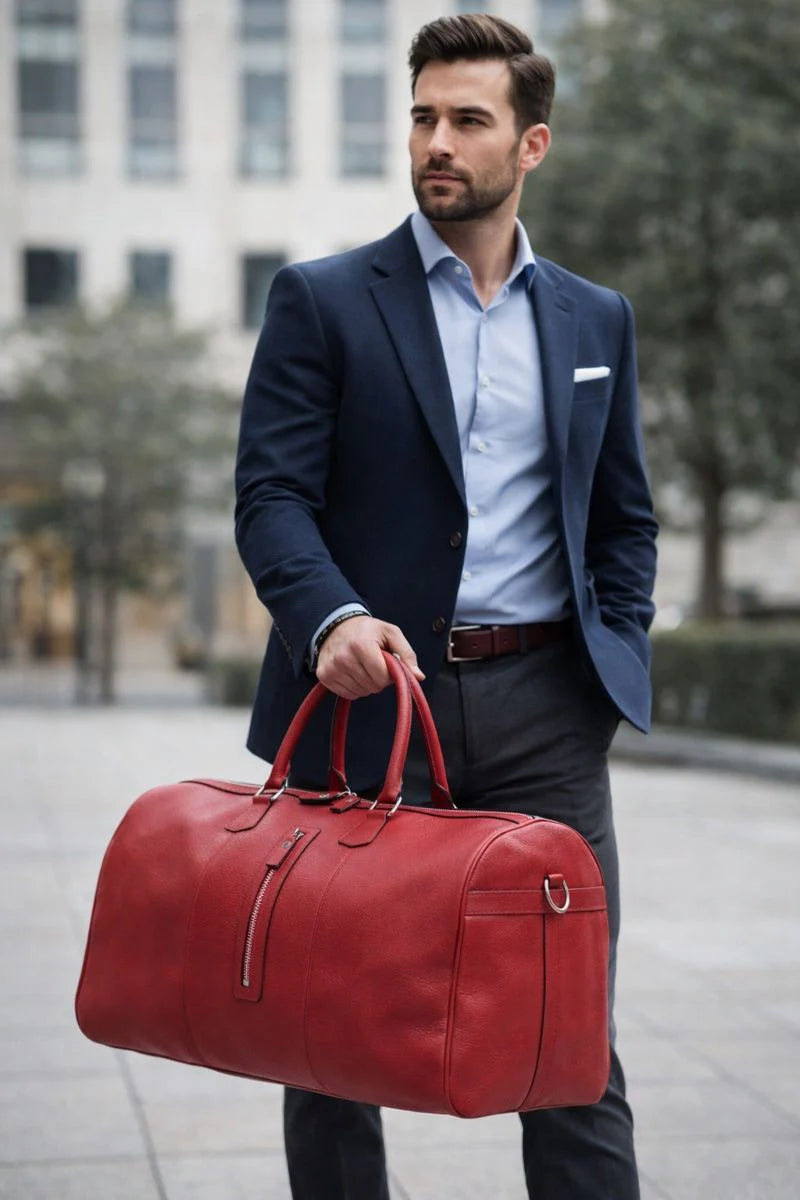 Dolly Handcrafted Leather Duffle Bag | Full Grain Leather Weekender Travel Bag