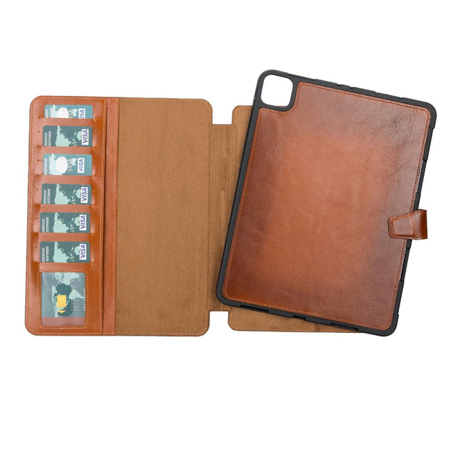Eto iPad-Serie Echtleder-Brieftaschenhülle