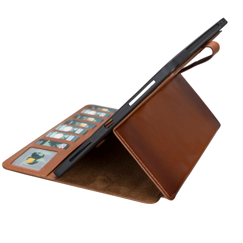 Eto iPad-Serie Echtleder-Brieftaschenhülle