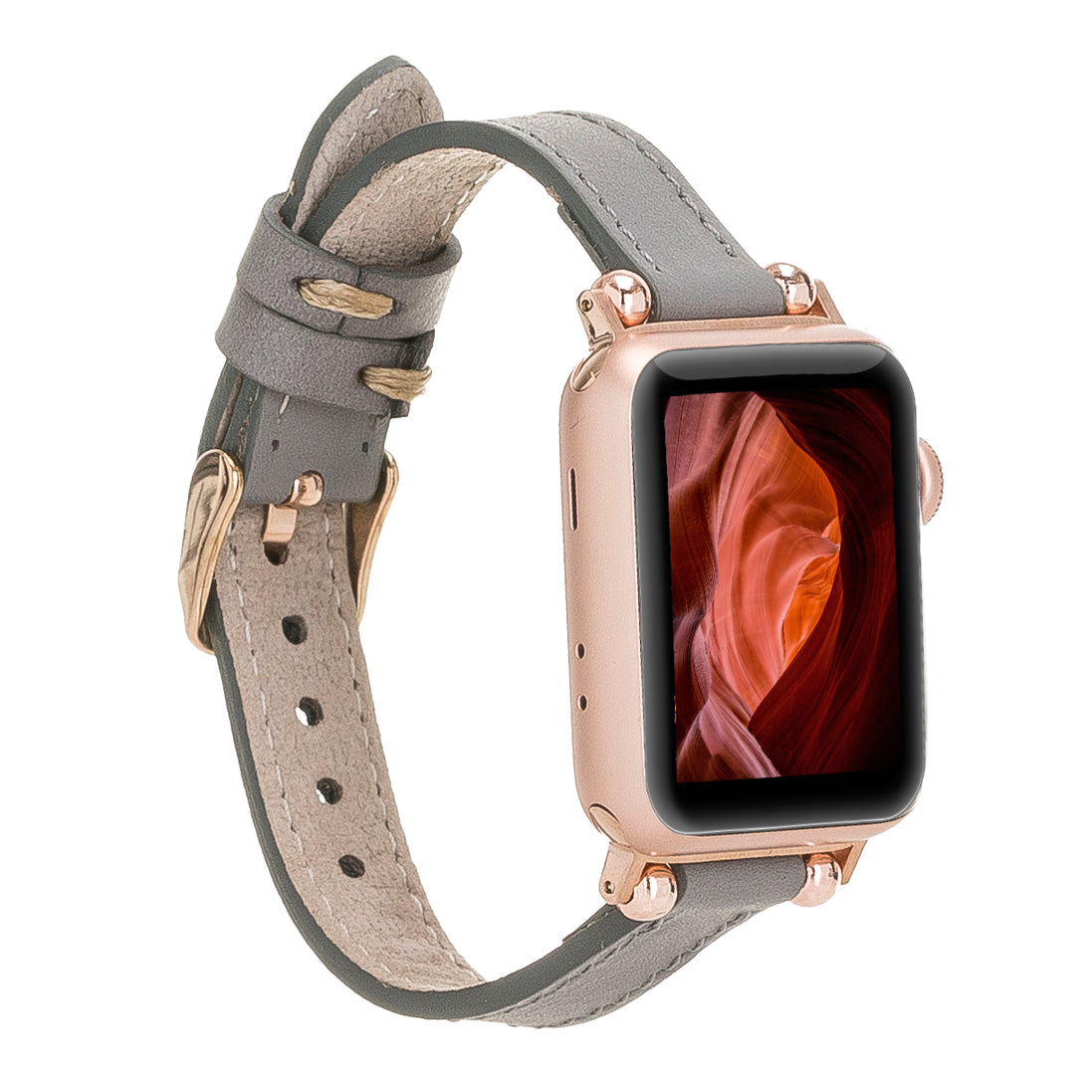 Leder-Ferro-Armbänder für Fitbit Versa Uhr Trok