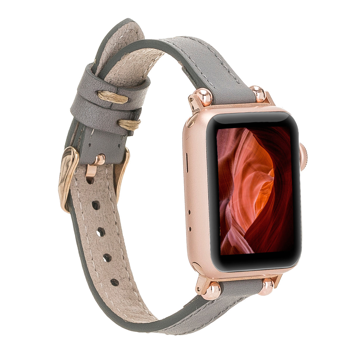 Leder-Ferro-Armbänder für Fitbit Versa Uhr Trok