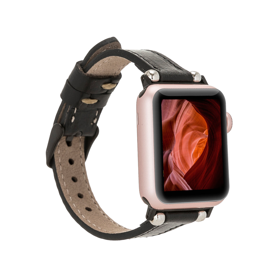Leder-Ferro-Armbänder für Fitbit Versa Uhr Trok