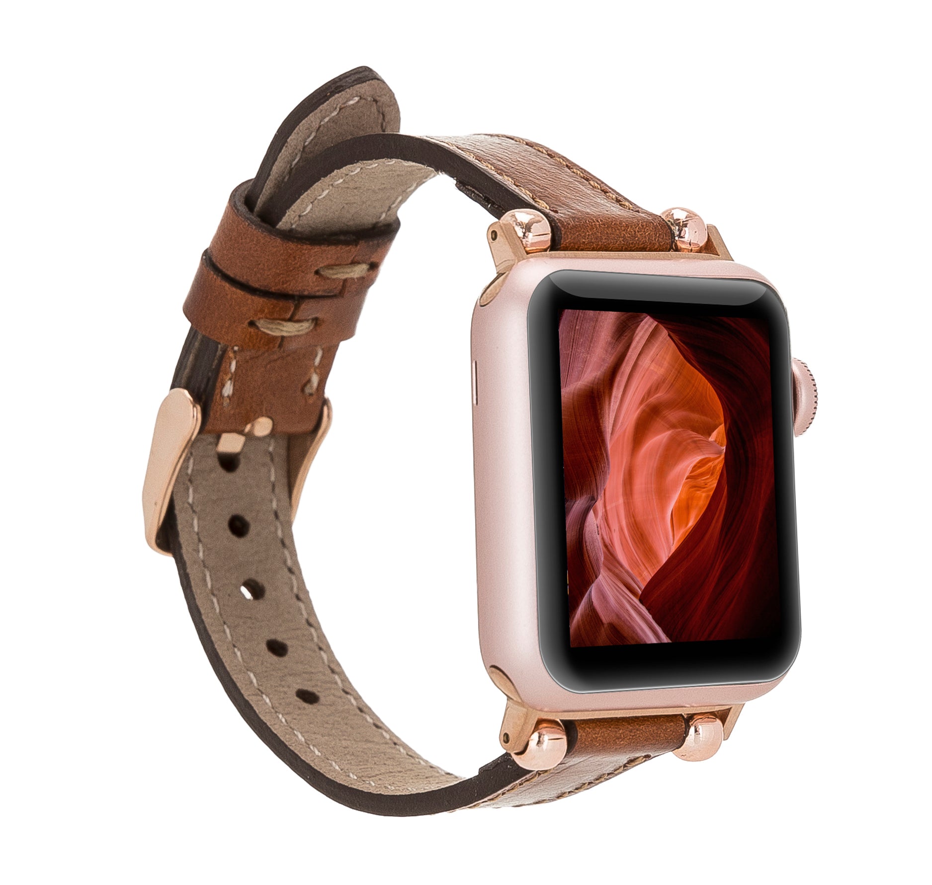 Leder-Ferro-Armbänder für Fitbit Versa Uhr Trok