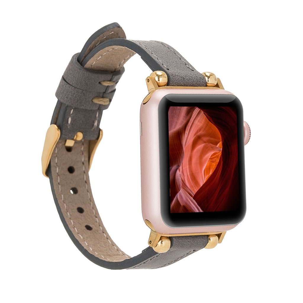 Leder-Ferro-Armbänder für Fitbit Versa Uhr Trok