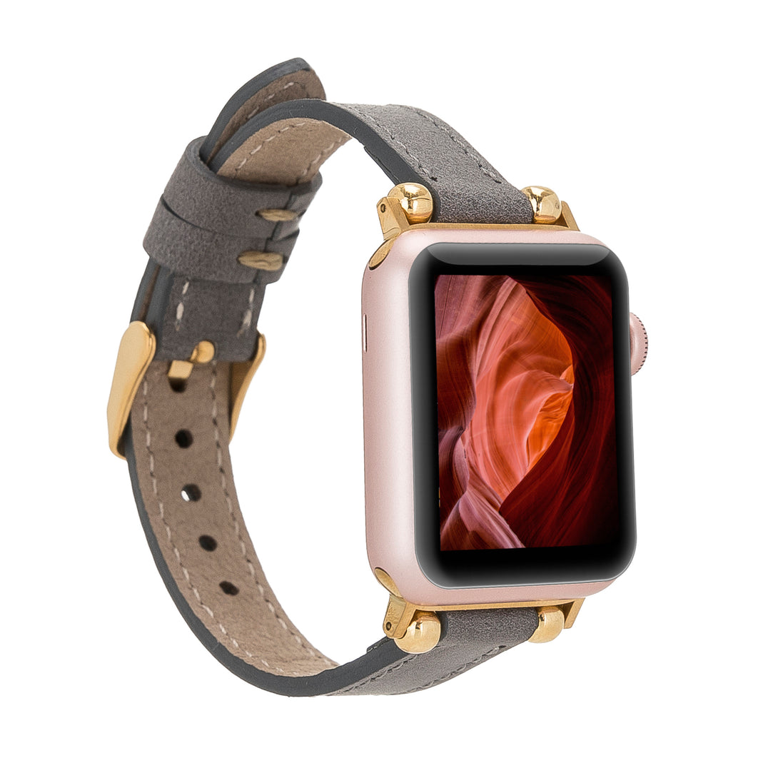 Leder-Ferro-Armbänder für Fitbit Versa Uhr Trok