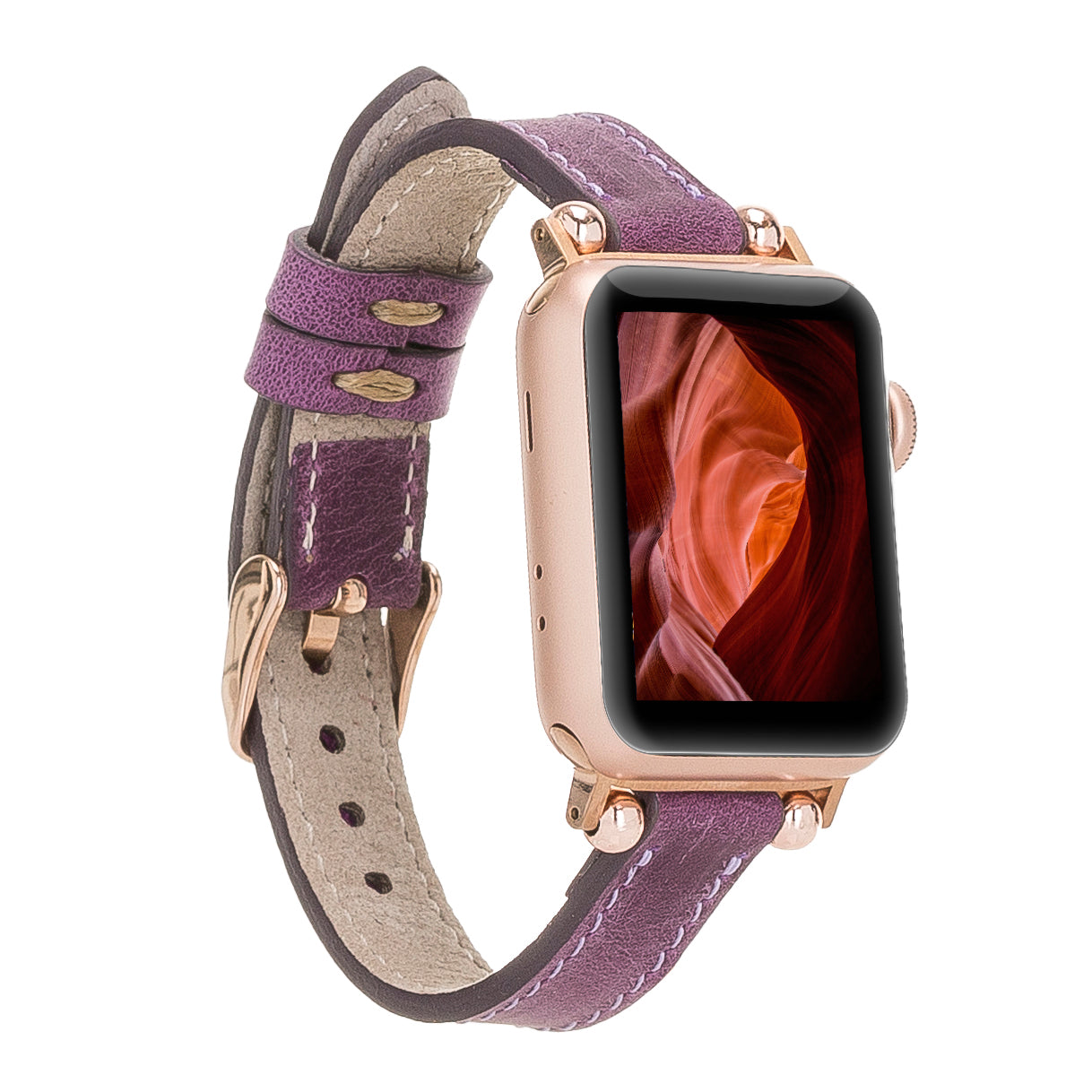 Leder-Ferro-Armbänder für Fitbit Versa Uhr Trok