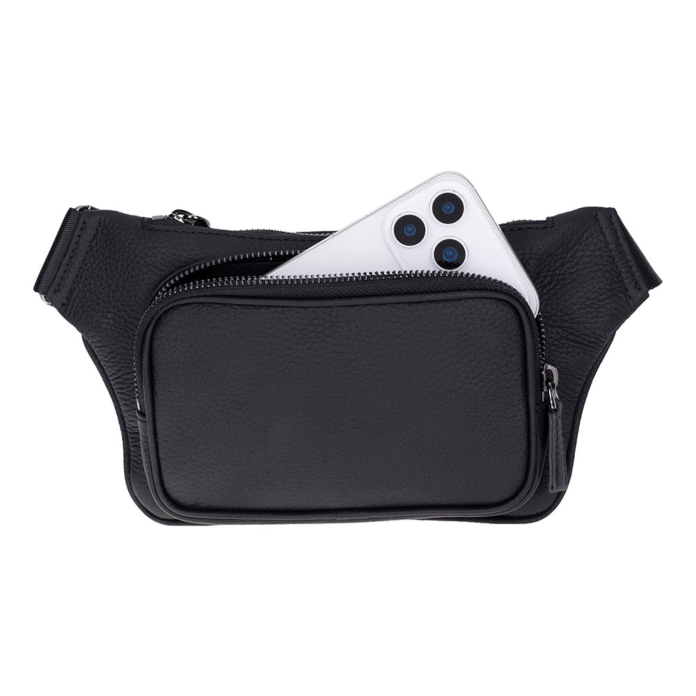 Apex Genuine Leather Belt Bag – Handmade Waist Bag for Men