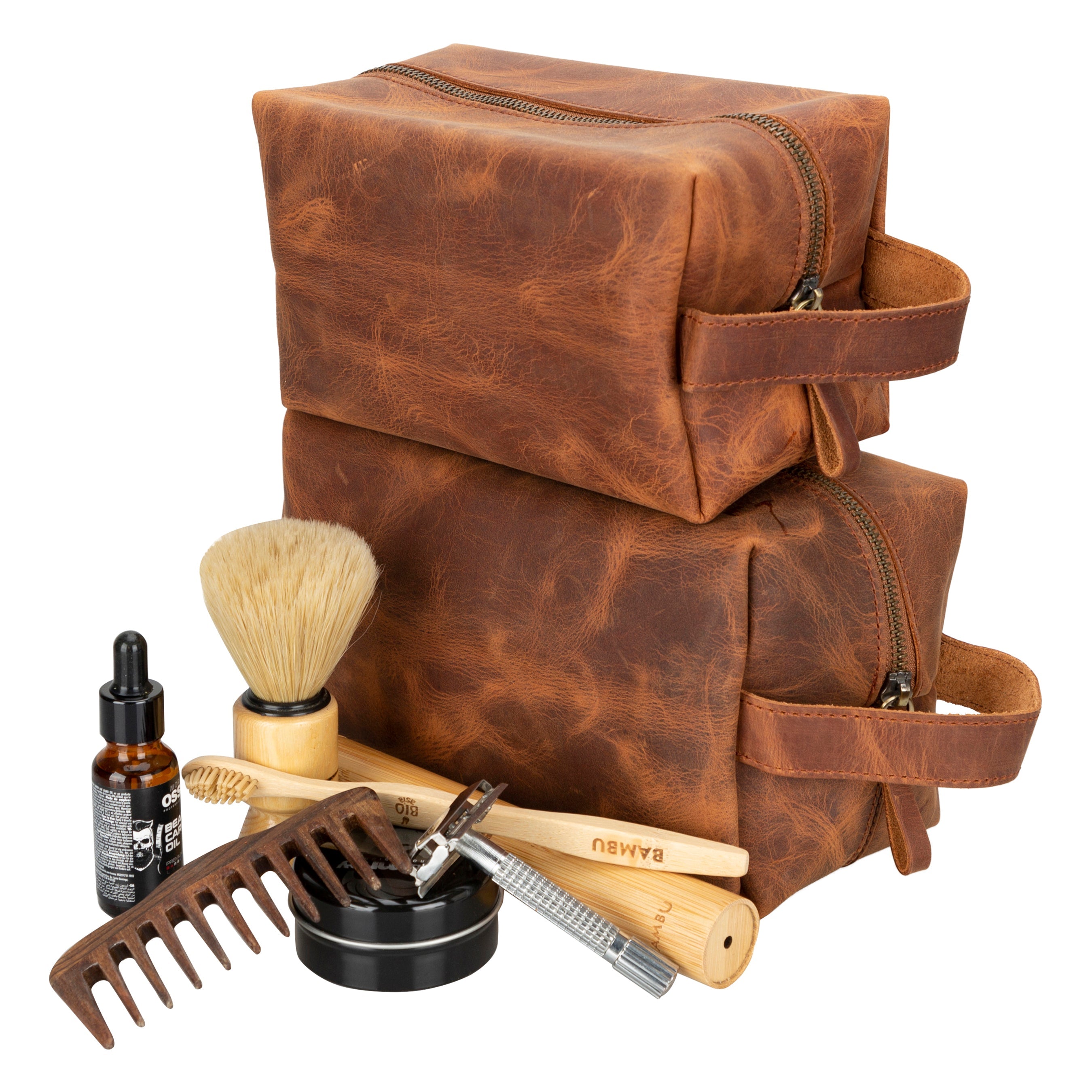 Eve Kosmetiktasche aus echtem Leder