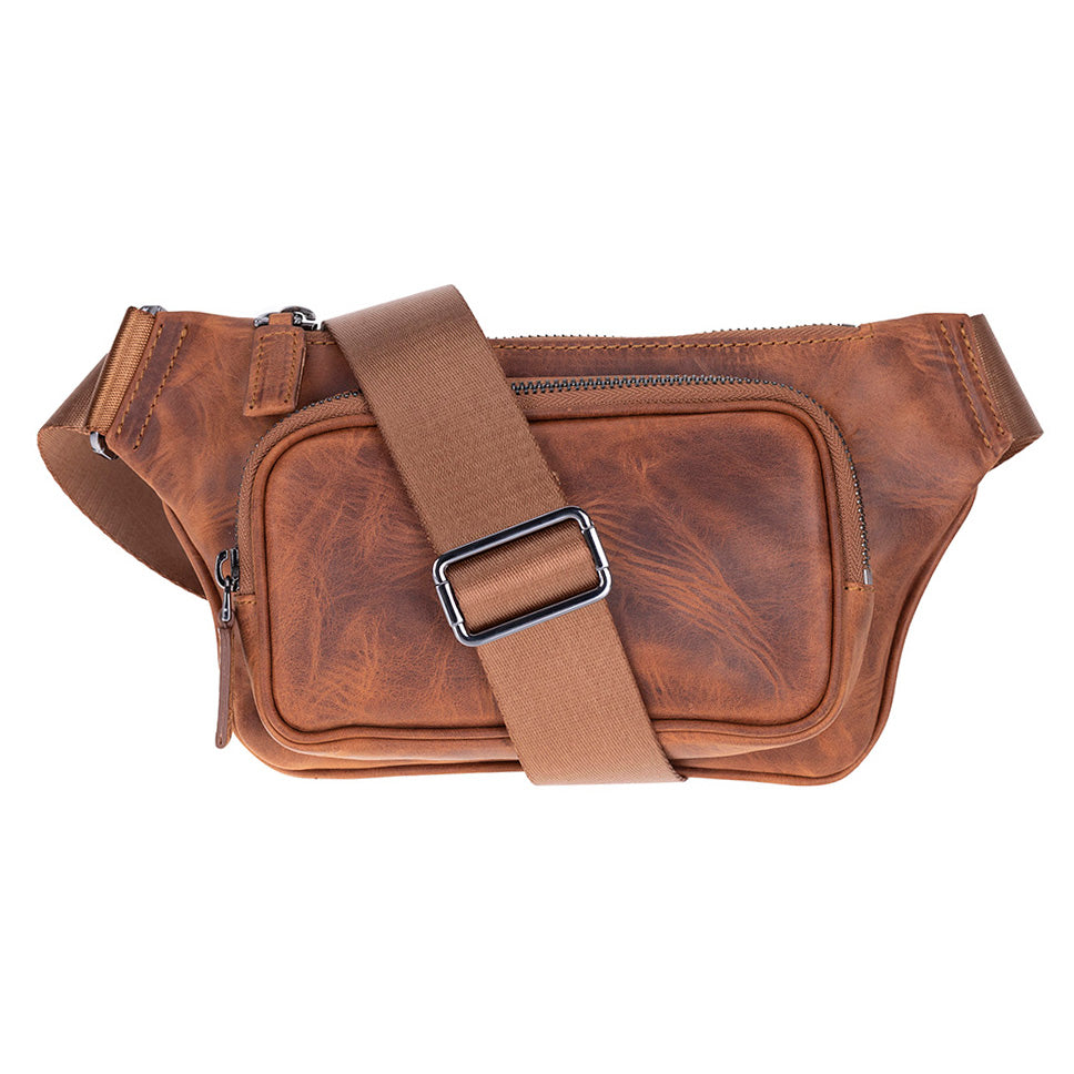 Apex Genuine Leather Belt Bag – Handmade Waist Bag for Men
