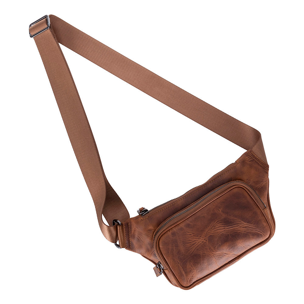 Apex Genuine Leather Belt Bag – Handmade Waist Bag for Men