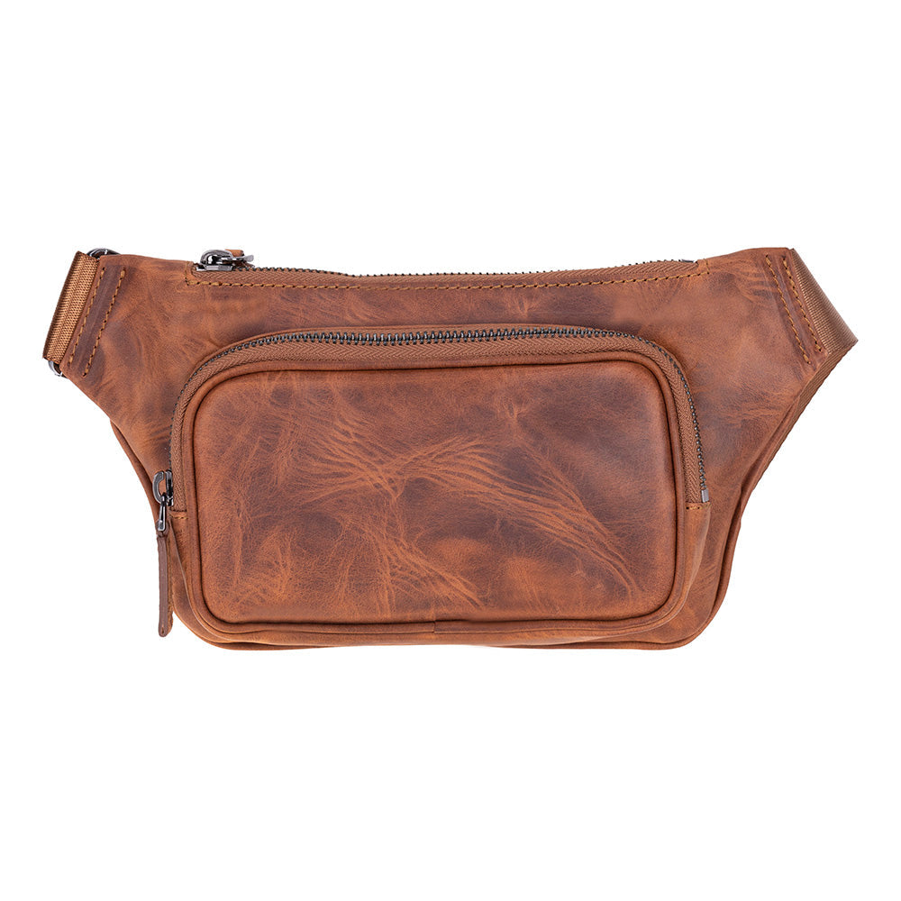 Apex Genuine Leather Belt Bag – Handmade Waist Bag for Men