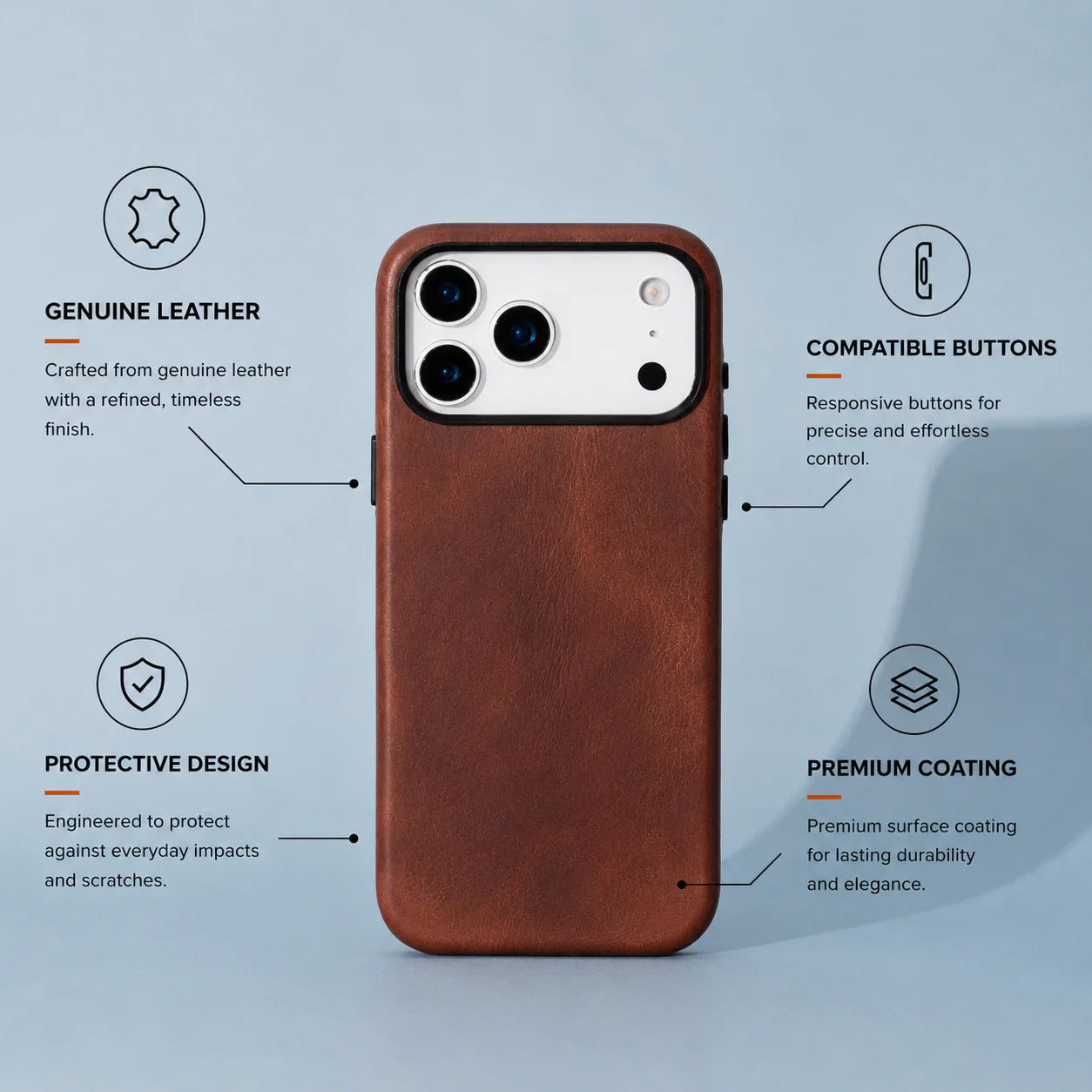 Prestige I Phone 17 Pro Leather Case