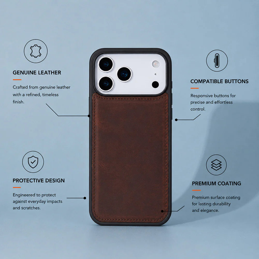 Flex Cover I Phone 17 Pro Leather Case