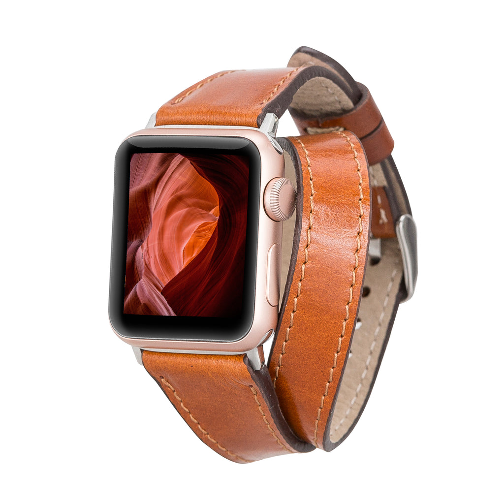 Double Wrap Leather Apple Watch Band