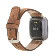 Klassisches Lederarmband für Fitbit Versa