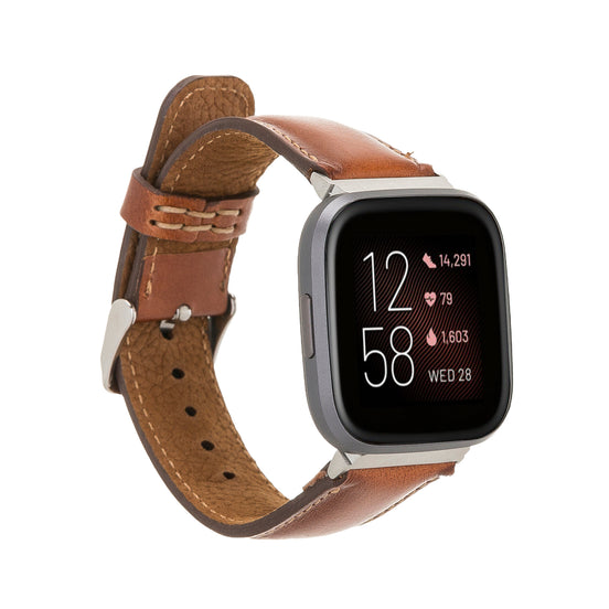 Klassisches Lederarmband für Fitbit Versa