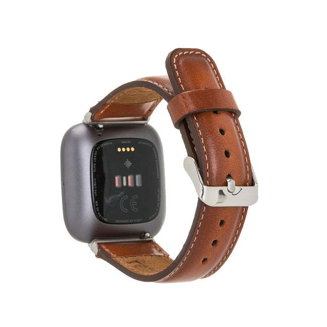 Klassisches Lederarmband für Fitbit Versa