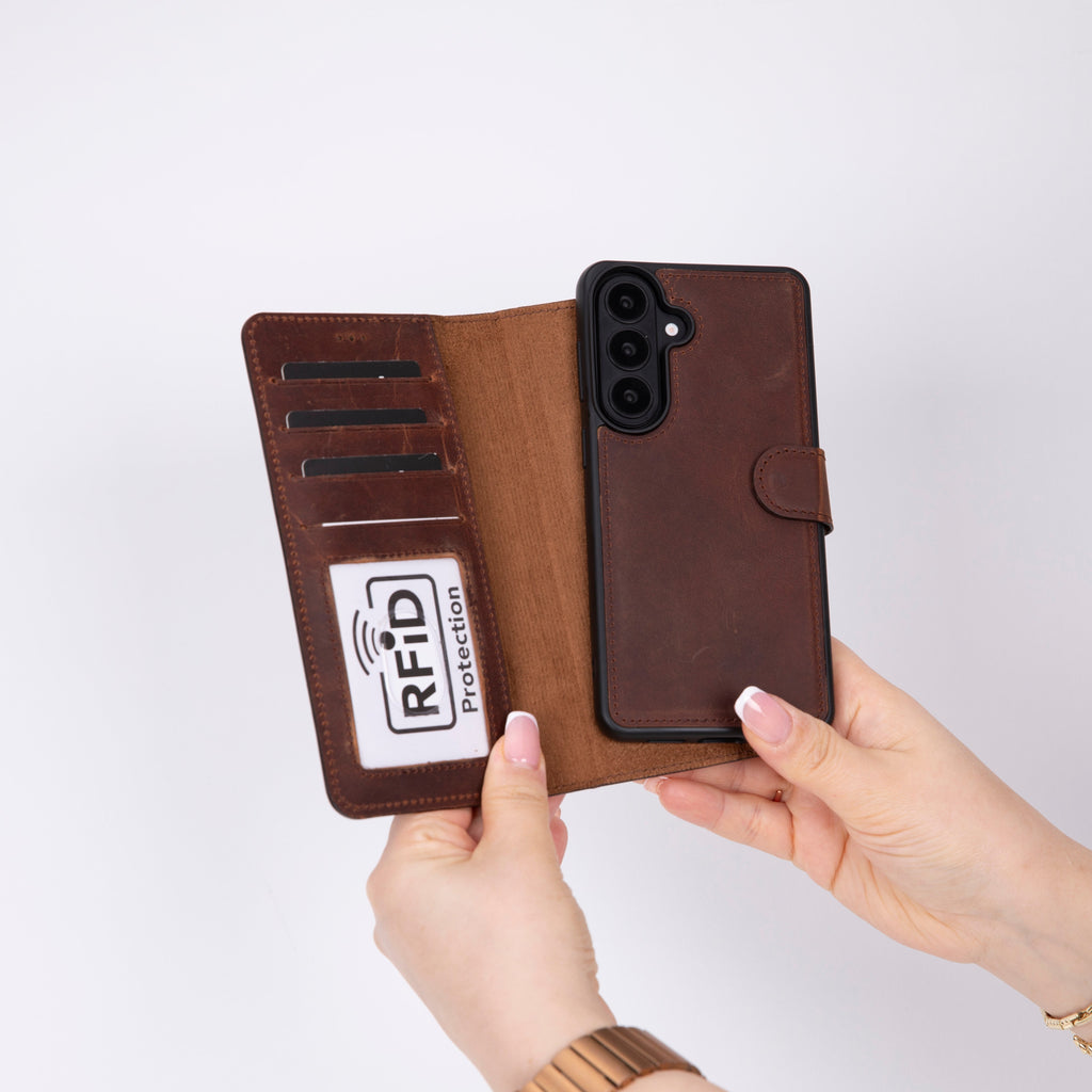 Magic Samsung Galaxy S26 Plus Detachable Leather Wallet Case