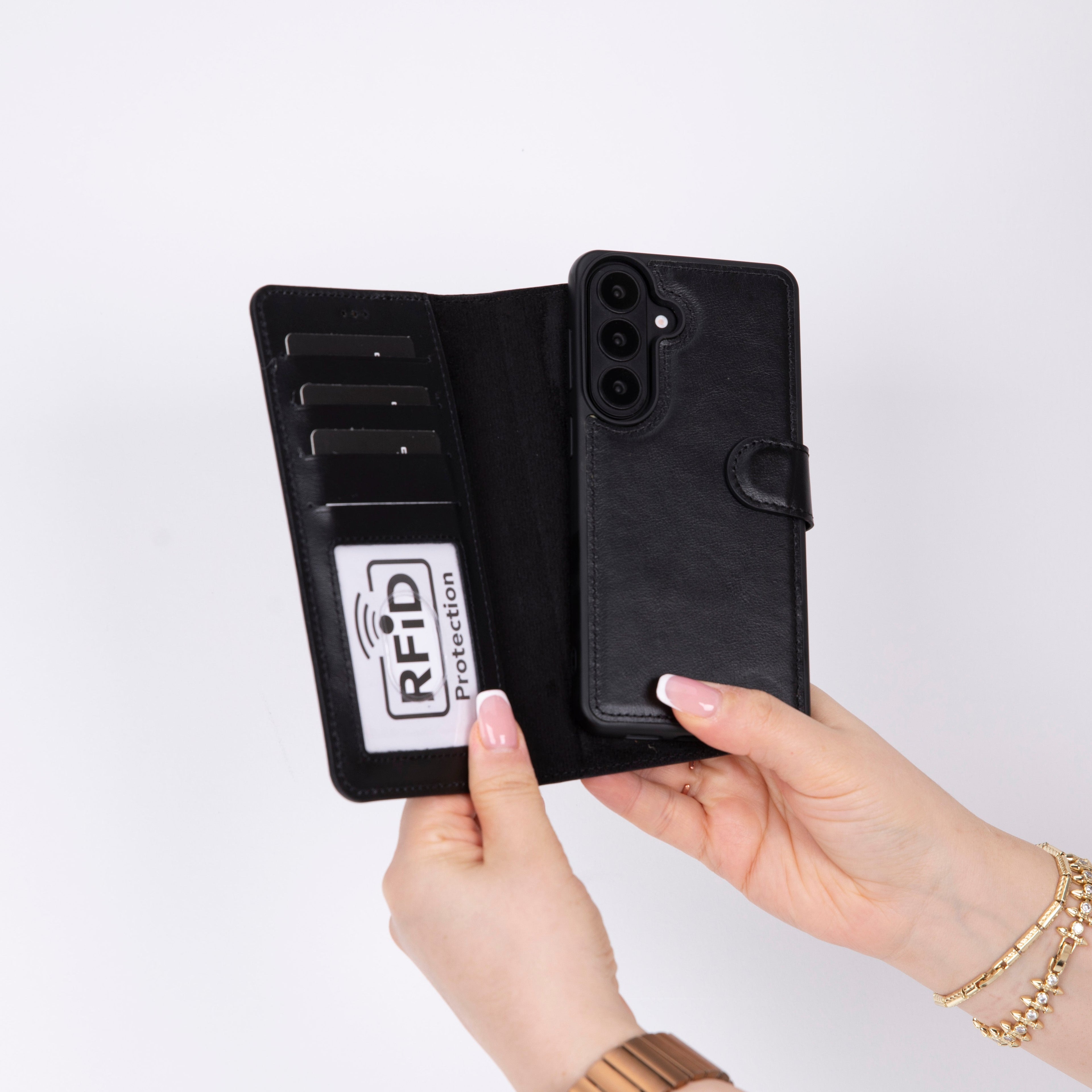 Magic Samsung Galaxy S26 Plus Detachable Leather Wallet Case