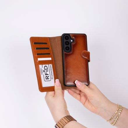 Magic Samsung Galaxy S26 Plus Detachable Leather Wallet Case