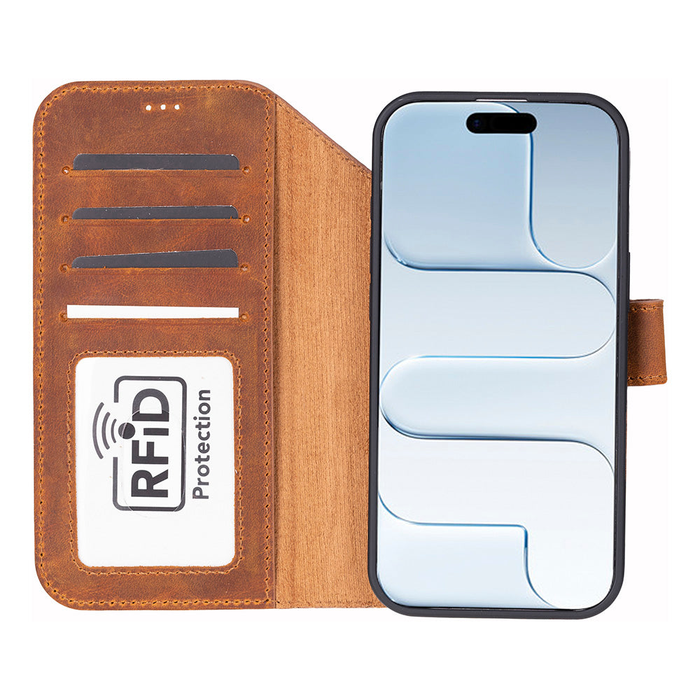 Meister Abnehmbare Premium-Leder-Wallet-Hülle für iPhone 17 Air