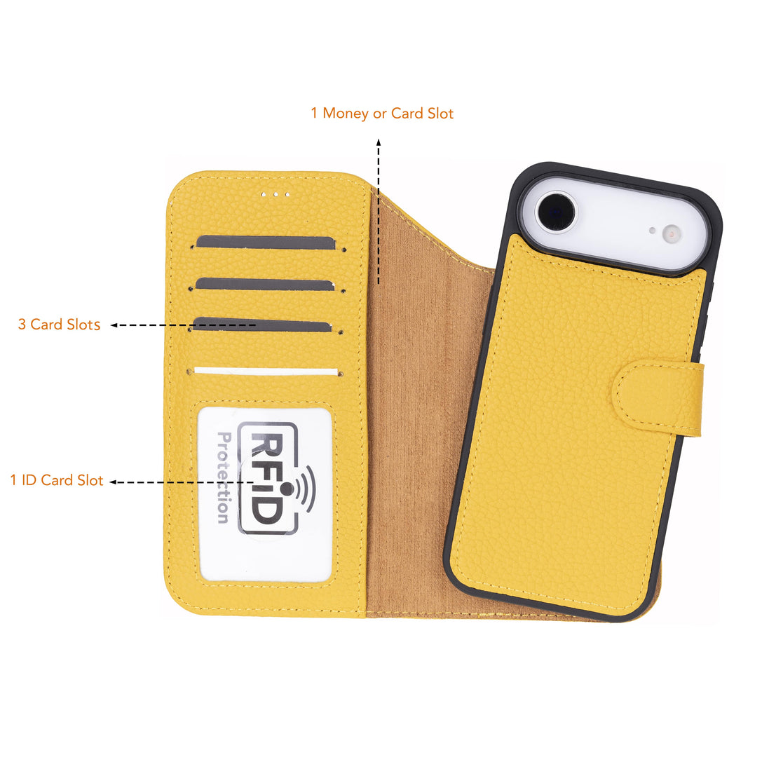 Meister Abnehmbare Premium-Leder-Wallet-Hülle für iPhone 17 Air