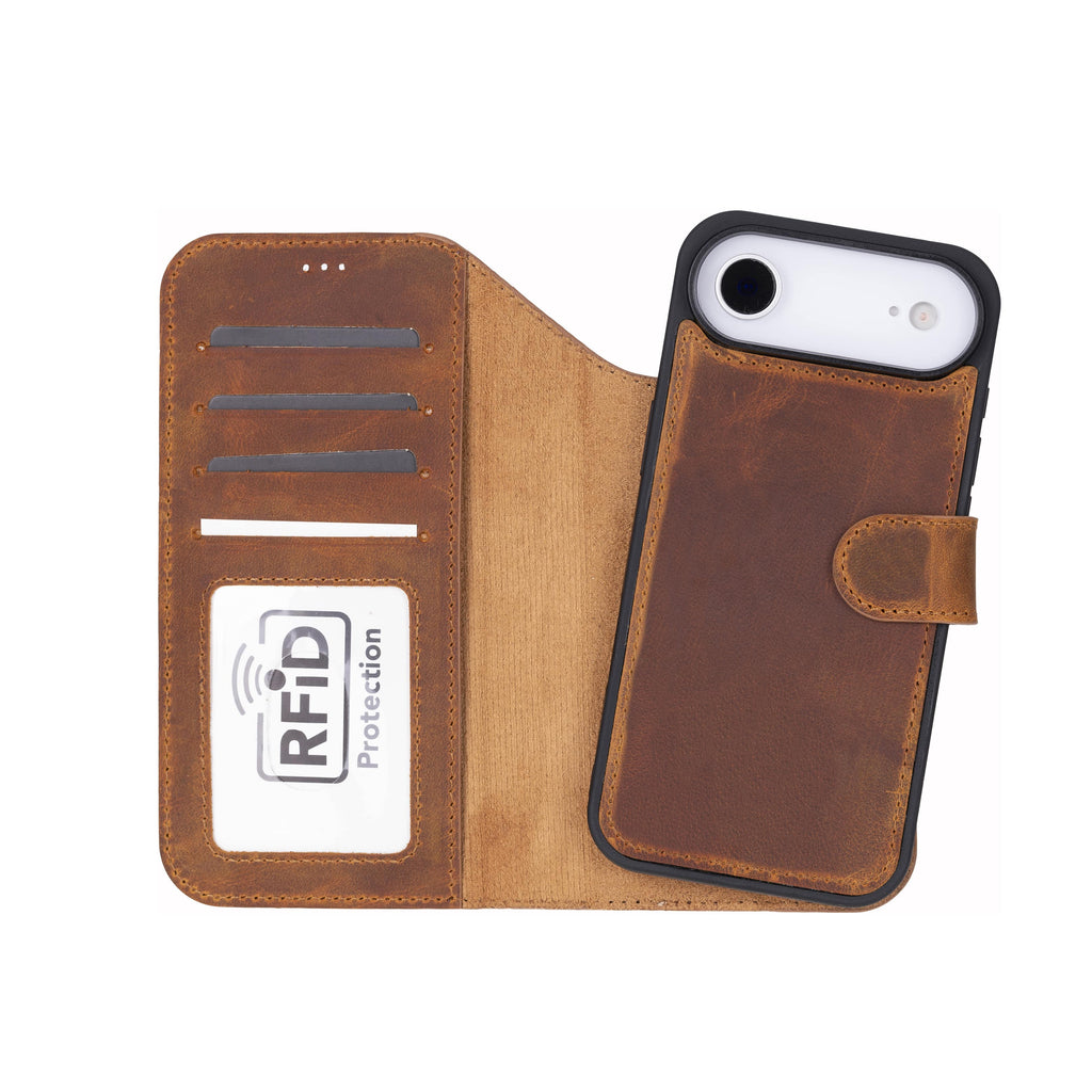Meister Abnehmbare Premium-Leder-Wallet-Hülle für iPhone 17 Air