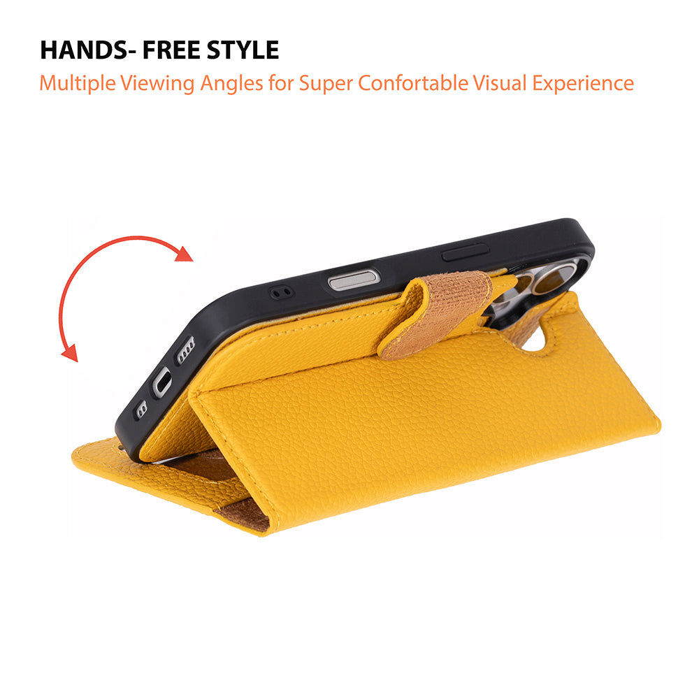 Meister Abnehmbare Premium-Leder-Wallet-Hülle für iPhone 17