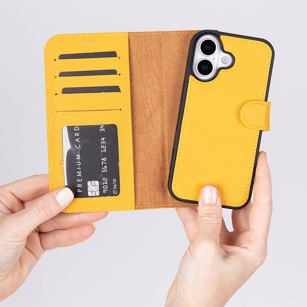 Meister Abnehmbare Premium-Leder-Wallet-Hülle für iPhone 17