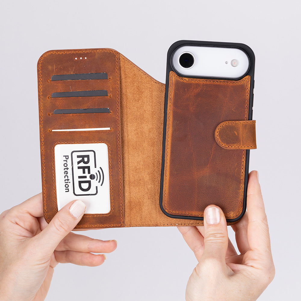 Meister Abnehmbare Premium-Leder-Wallet-Hülle für iPhone 17 Air