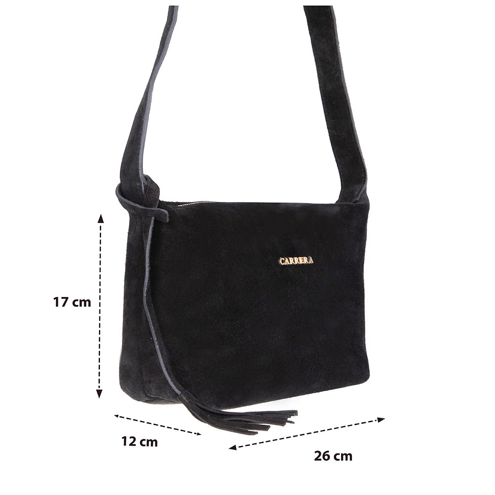 Carrera Melora Genuine Suede Leather Women's Shoulder Bag