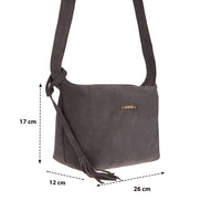 Carrera Melora Genuine Suede Leather Women's Shoulder Bag