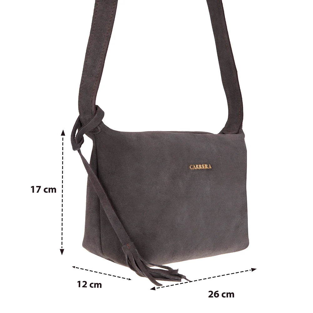 Carrera Melora Genuine Suede Leather Women's Shoulder Bag