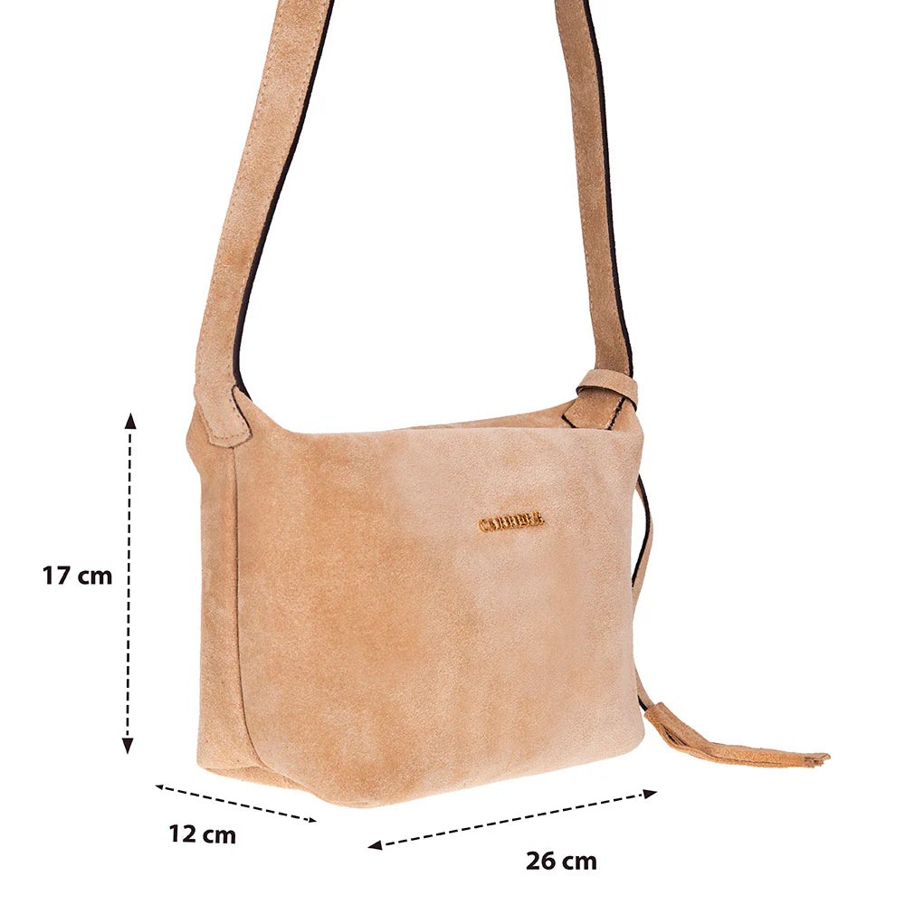 Carrera Melora Genuine Suede Leather Women's Shoulder Bag