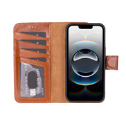 Magic iPhone 16 E Abnehmbare Leder-Geldbörsenhülle