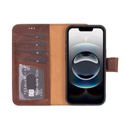 Magic iPhone 16 E Abnehmbare Leder-Geldbörsenhülle