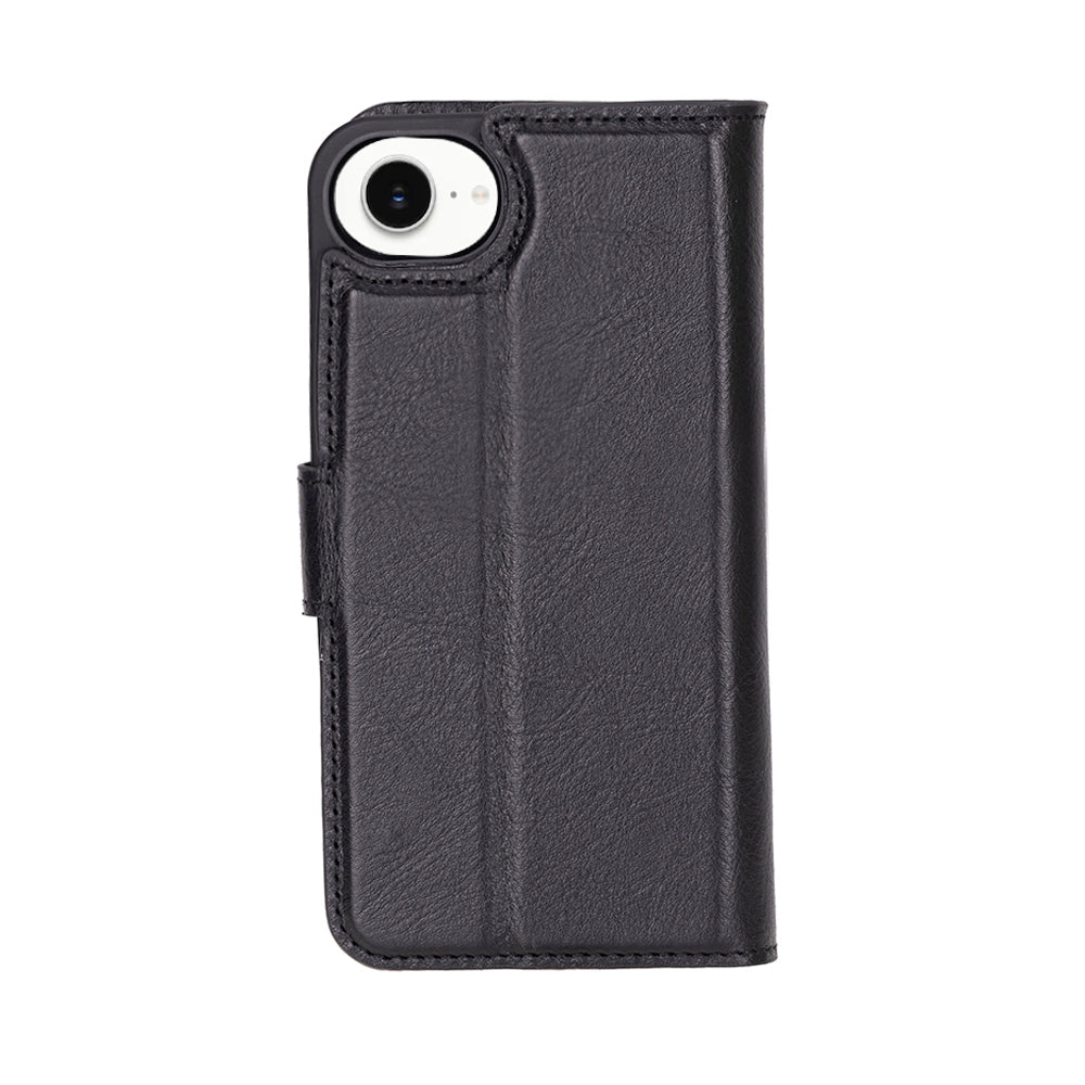 Magic iPhone 16 E Abnehmbare Leder-Geldbörsenhülle