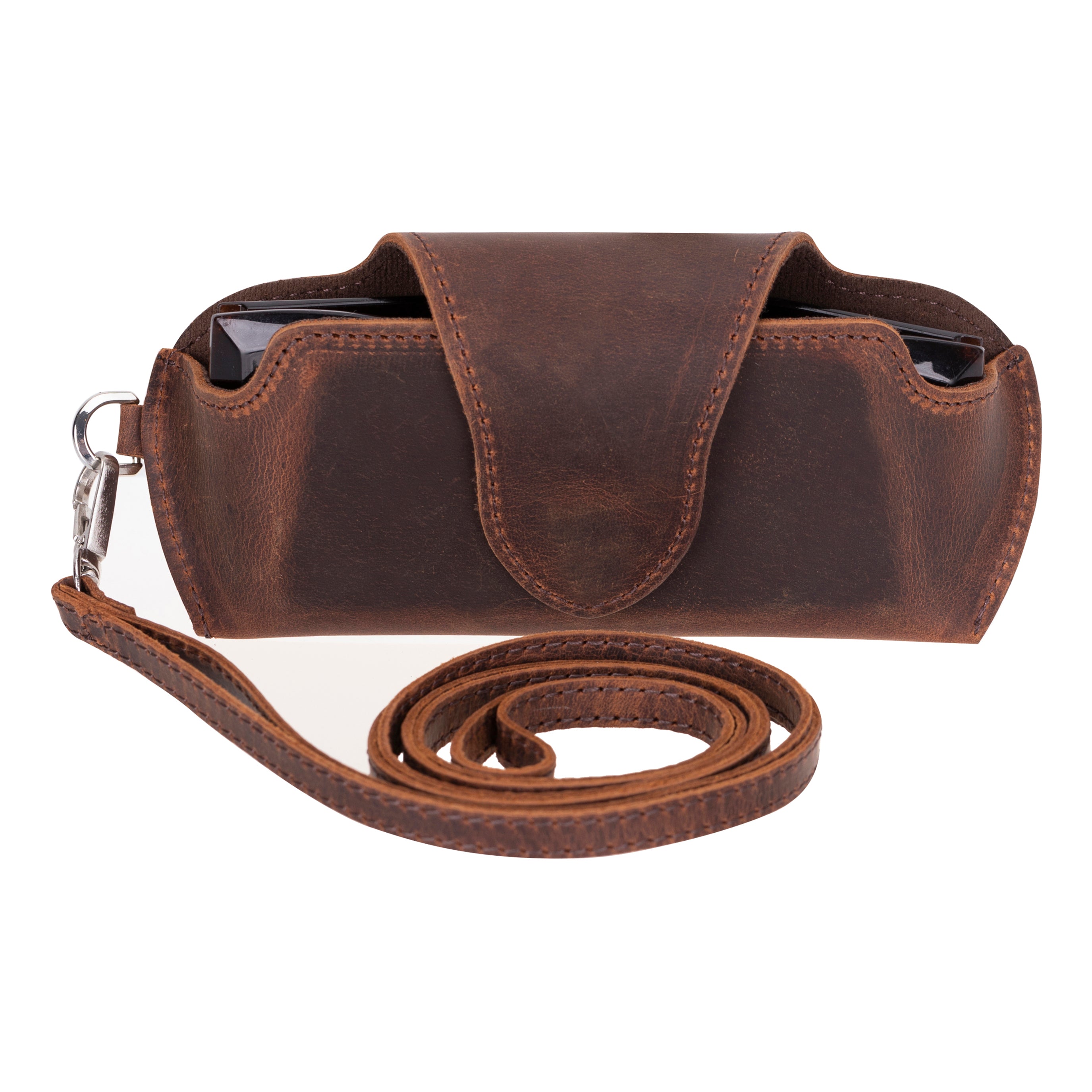 Riviera Genuine Leather Glasses Case – Handmade Eyeglass & Sunglasses Cover for Men & Women