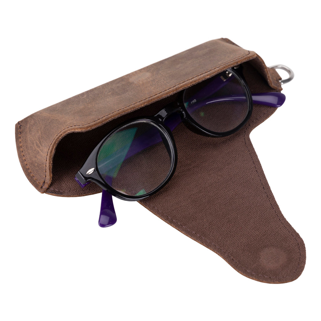 Riviera Genuine Leather Glasses Case – Handmade Eyeglass & Sunglasses Cover for Men & Women