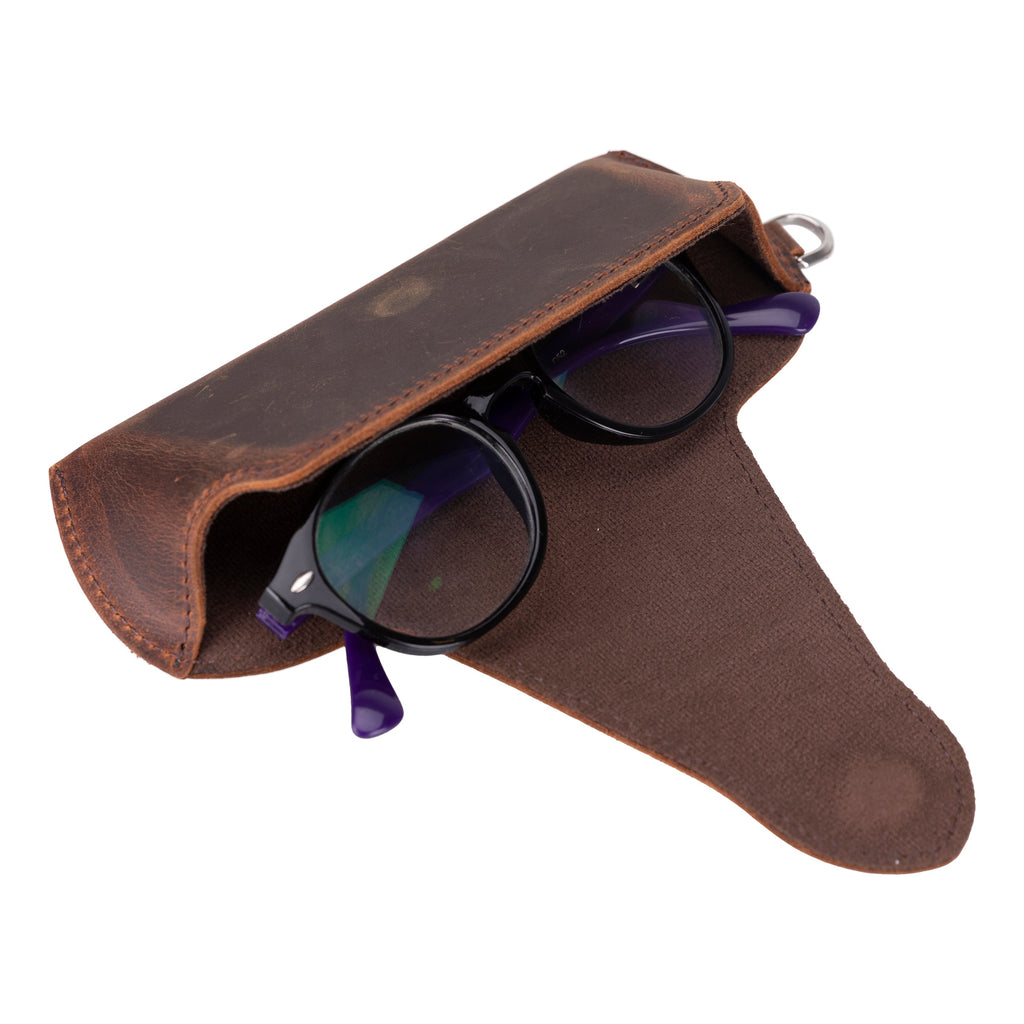 Riviera Genuine Leather Glasses Case – Handmade Eyeglass & Sunglasses Cover for Men & Women