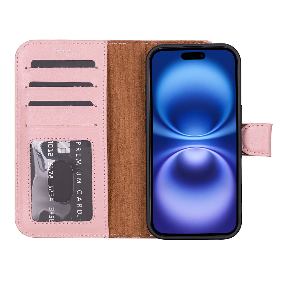 Meister Abnehmbare Premium-Leder-Wallet-Hülle für iPhone 17